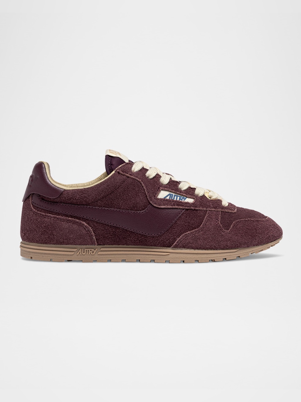 Autry Marathon Suede Sneakers In Burgundy